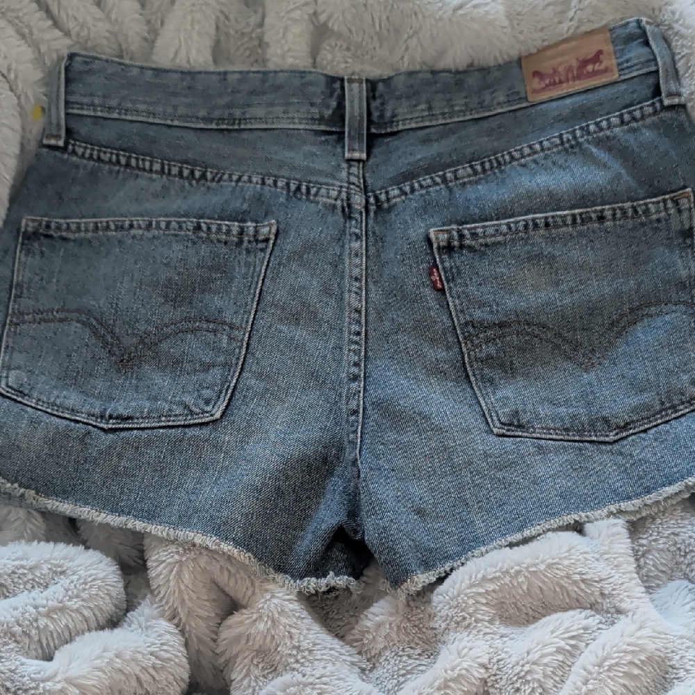 Levi's Women's Light Blue Denim Cutoff Shorts